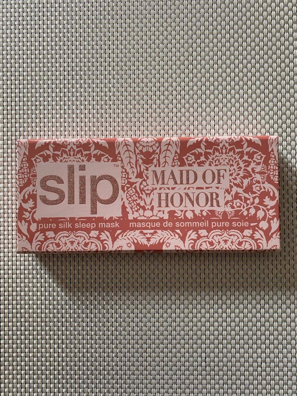 Slip Maid of Honor Silk Sleep Mask – Blush Floral, New in box